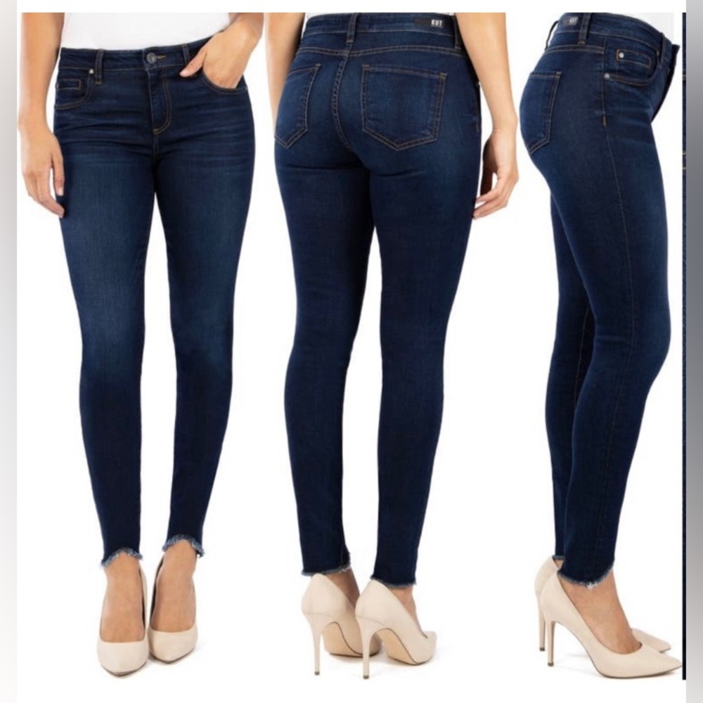 Kut from the Kloth Donna Curved Hem Ankle Skinny Jeans size 6